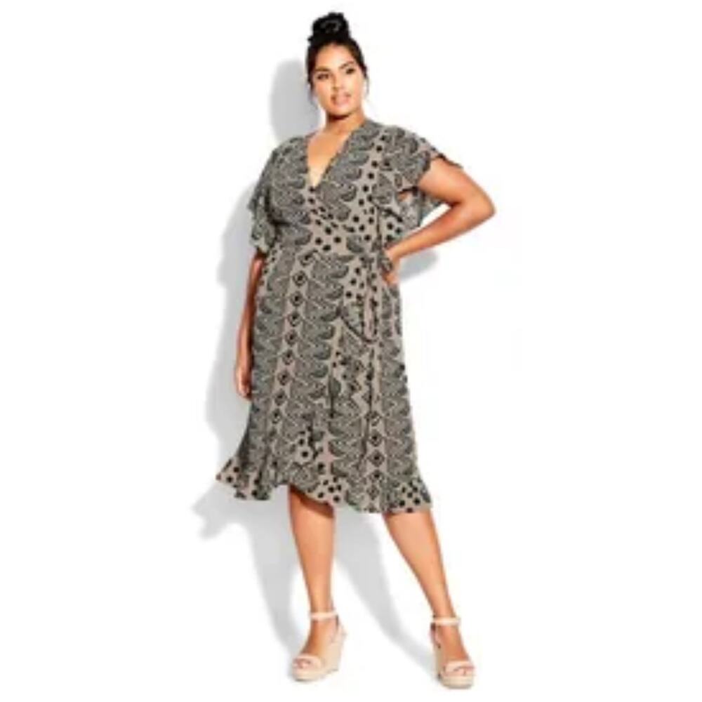 Loralette  It's a Wrap Dress Printed Womens size 20